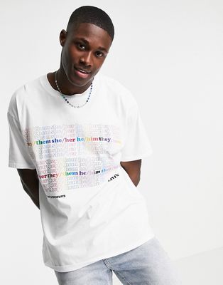Levi's Pride capsule liberation roadtrip print t-shirt in neutral white