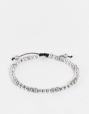 Bolongaro Trevor metal bead knot bracelet in silver