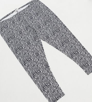 Only Curve legging in zebra print-Multi