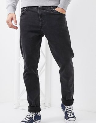 Weekday Sunday relaxed tapered comfort fit jeans in black