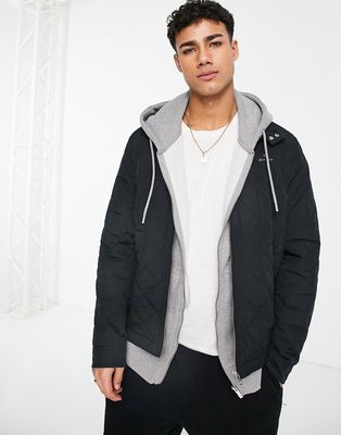 GANT quilted windbreaker jacket with small logo in black