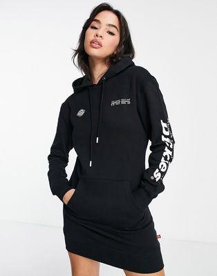 Dickies Girl french terry hoodie dress in black