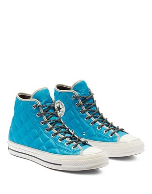 Converse Chuck 70 Hi quilted sneakers in sail blue-Blues