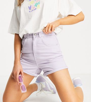 Reclaimed Vintage inspired mom denim shorts in lavender wash-Purple