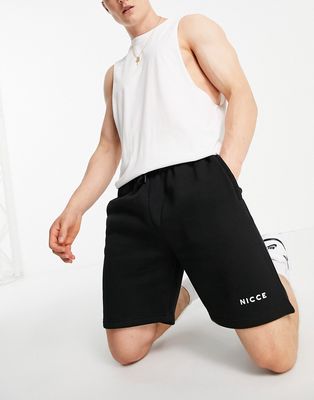 Nicce shorts with logo in black
