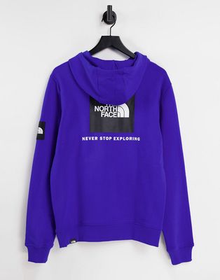 The North Face Black Box Search and Rescue back print hoodie in blue-Blues
