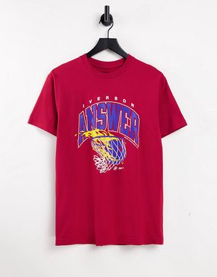 Reebok Iverson graphic t-shirt in red