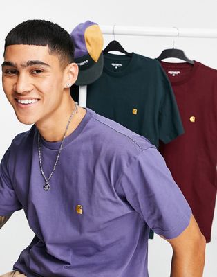 Carhartt WIP Chase t-Shirt in purple