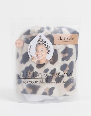 Kitsch Microfiber Hair Towel - Leopard-No color