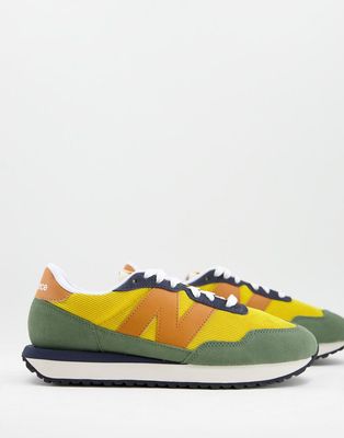 New Balance 237 sneakers in yellow and green