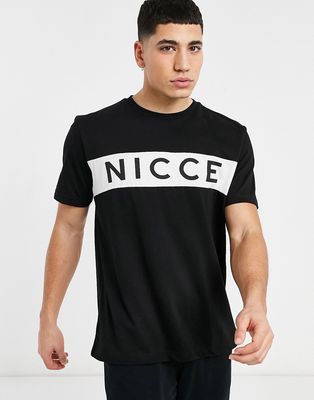 Nicce loungewear sofa panel t-shirt in black