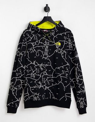 The North Face Black Box Search and Rescue printed hoodie in black