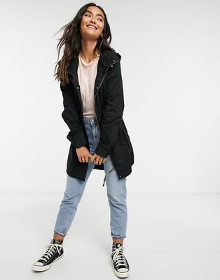 Brave Soul belgium parka in black