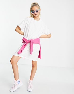 Pieces mini T-shirt dress in white