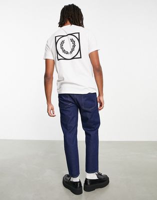 Fred Perry graphic back print t-shirt in white
