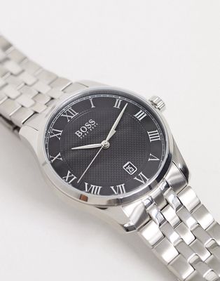Boss master bracelet watch in silver 1513588