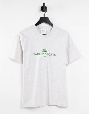 Parlez Signus embroidered T-shirt in gray