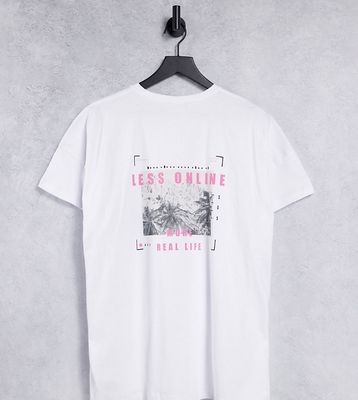 Noisy May Curve slogan t-shirt in white