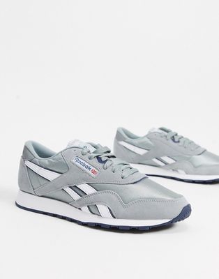 Reebok Classic Nylon sneakers in light gray and white-Grey
