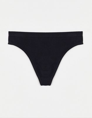 Brave Soul seamless thong in black