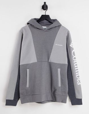 Columbia Lodge II color block hoodie in dark gray-Grey