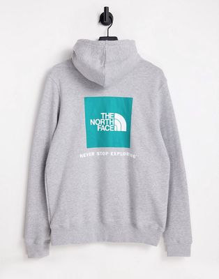 The North Face Red Box hoodie in gray