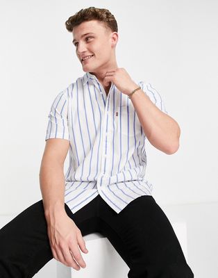 Levi's sunset pocket shirt in white/blue stripe-Multi