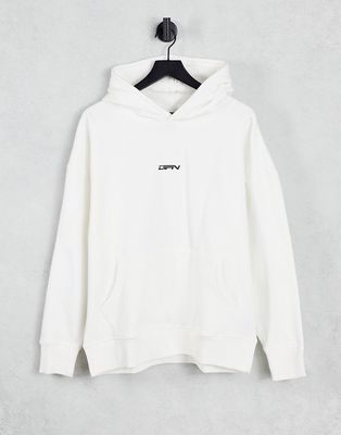 Good For Nothing oversized hoodie in off white with small logo chest print