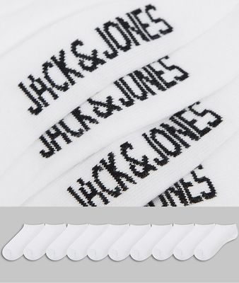 Jack & Jones 10 pack socks in white