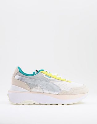 Puma Cruise Rider sneakers in pink and gray
