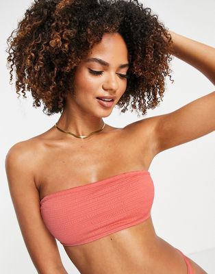 South Beach bandeau top in orange