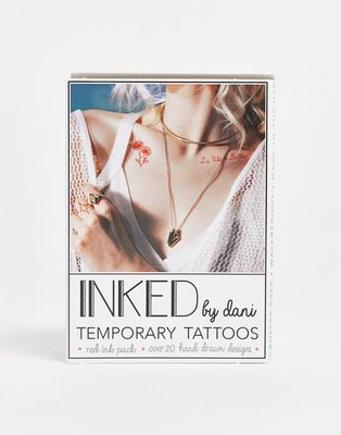 INKED by Dani Red Ink Temporary Tattoo Pack