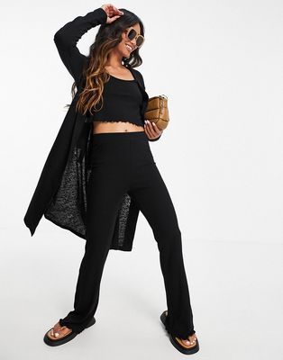 & Other Stories 3 piece belted midi cardigan in black - part of a set