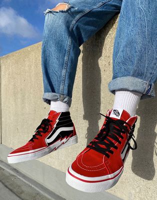 Vans SK8-Hi Bolt sneakers in red-Gray