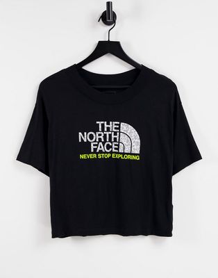 The North Face GFX cropped T-shirt in black