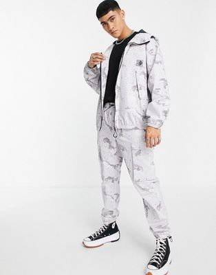 Topman ripstop jacket in camo print-Multi