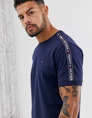 Tommy Hilfiger authentic lounge t-shirt side logo taping in navy