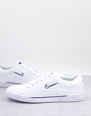 Nike Retro GTS '97 canvas sneakers in white/midnight navy