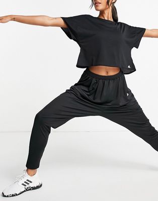 adidas Training yoga high waist sweatpants in black