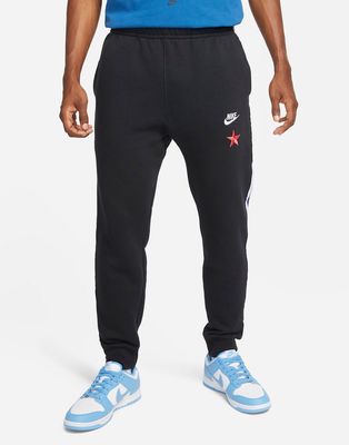Nike Super Flight Pack casual fit cuffed fleece sweatpants in black