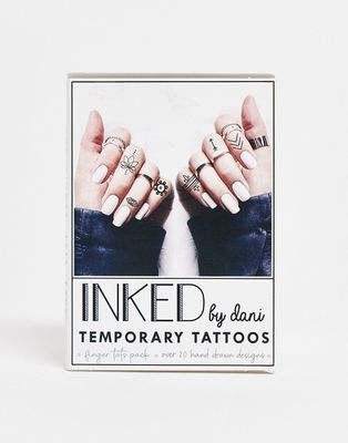 INKED by Dani Finger Tats Temporary Tattoo Pack-Multi