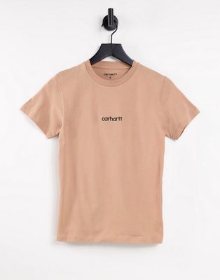 Carhartt WIP relaxed t-shirt with small chest logo-Neutral