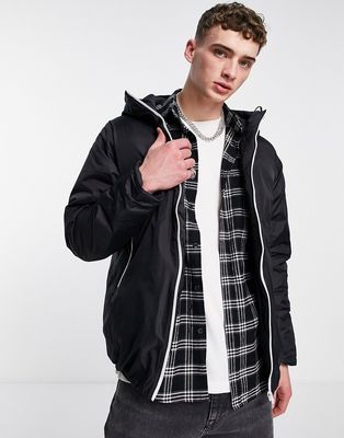 Pull & Bear lightweight jacket in black