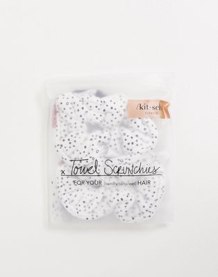 Kitsch Microfiber Towel Scrunchies - Micro Dot-No color