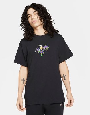 Nike Logo Twist Pack embroidered logo oversized t-shirt in black