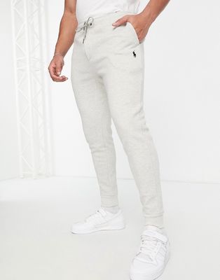 Polo Ralph Lauren player logo cuffed sweatpants in gray heather