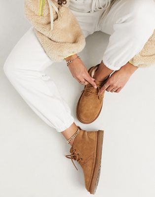 UGG Neumel lace up ankle boots in chestnut-Brown