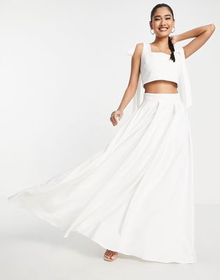 True Violet Bridal statement maxi skirt in ivory - part of a set-White