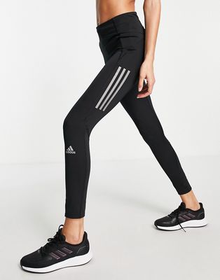 adidas Running Own The Run 7/8 leggings in black