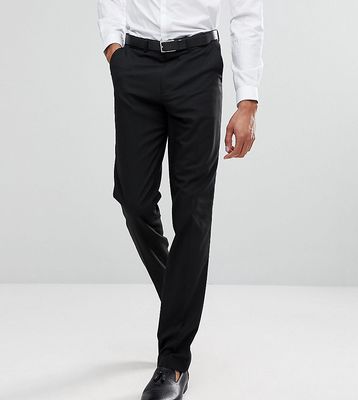 ASOS TALL Slim Tuxedo Suit Pants In Black